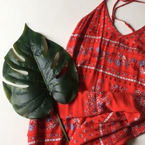 Old Navy, red, maxi sun dress